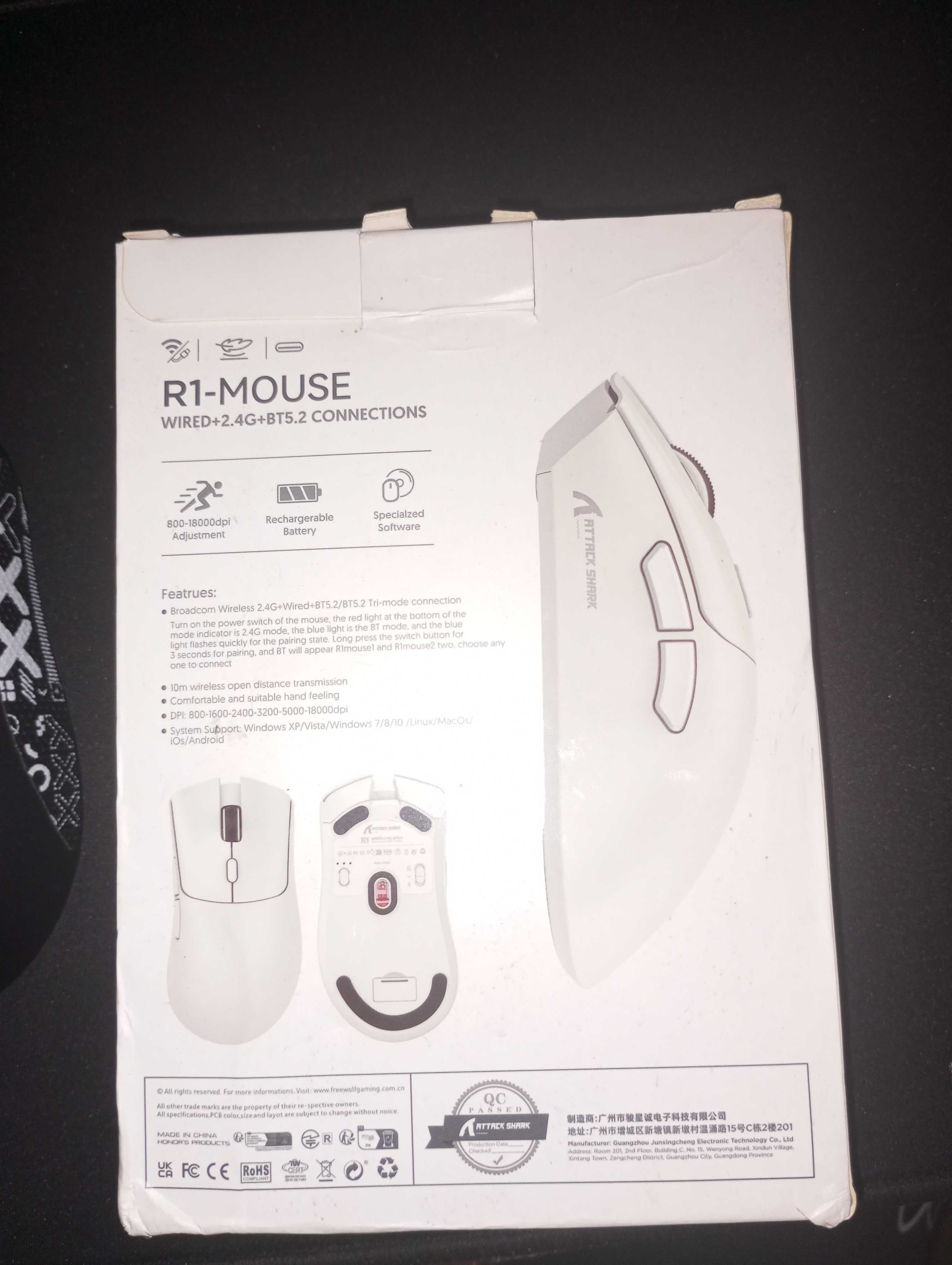 Mouse Attack Shark R1 - Novo na Caixa!