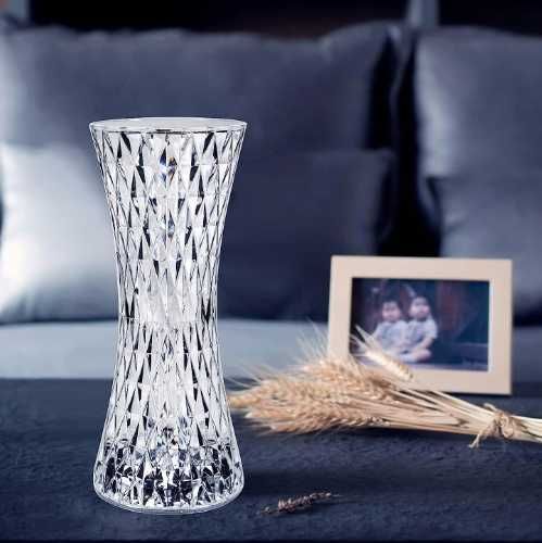 LAMPA lampka nocna DOTYKOWA stojąca LED kryształowa dekoracja