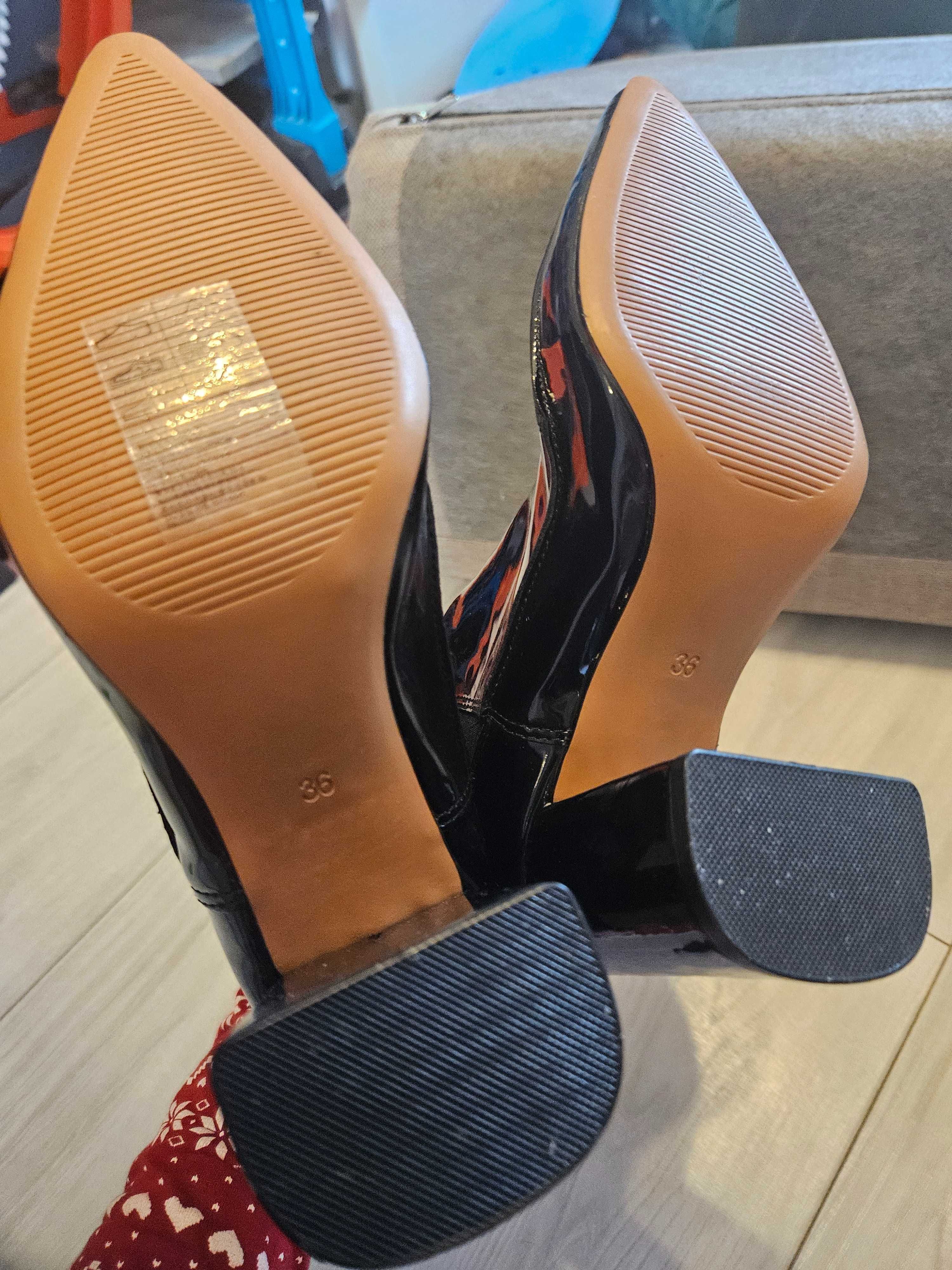 Nowe lakierowane botki H&M rozmiar 36