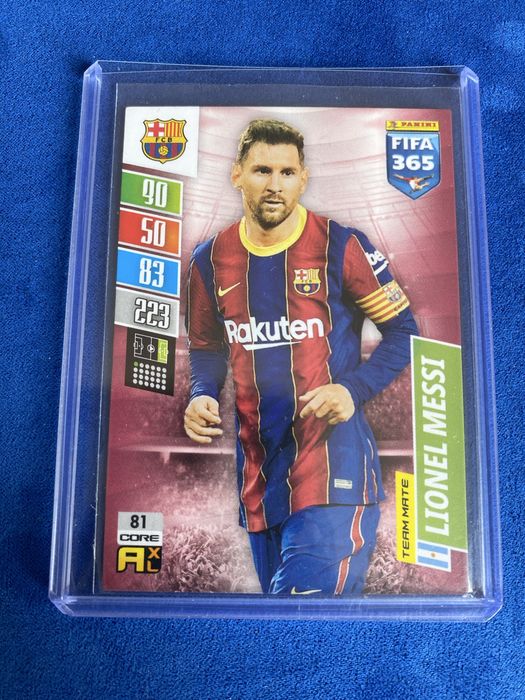 Carta Lionel Messi Fifa 365 Panini Team Mate Adrenalyn XL Barcelona