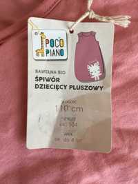 Śpiwór dziecięcy pluszowy z bawełną BIO POCOPIANO