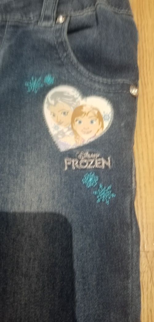 Spodnie Frozen Elsa jak nowe Kraina Lodu Disney r. 110