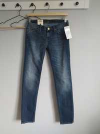 Damskie Niebieskie dżinsy, Spodnie jeans rurki Lee Slim Tube W26 L33