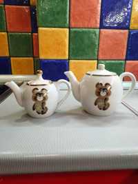 Мишка Олимпийский красивые Олимпиада 80 два чайник-заварник