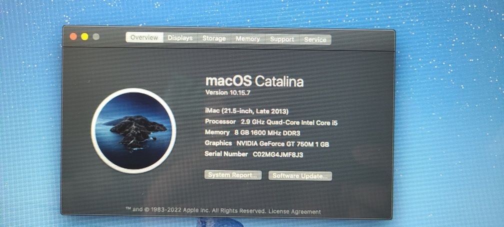 Компьютер Apple Imac 2013 21,5"