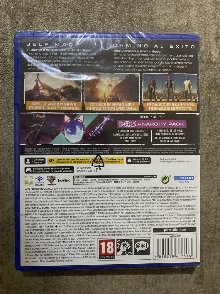 Jogo Saintsrow day one edition para PS5