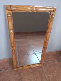 lustro w drewnianej ramie o wym 75x40