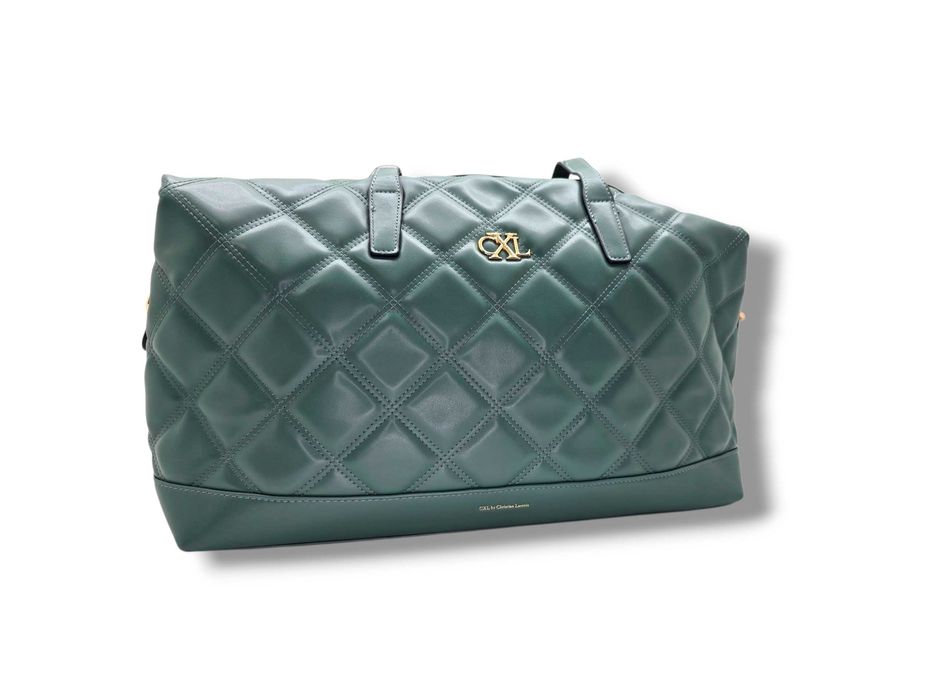 Duża torba podróżna CXL Christian Lacroix zielona pikowana