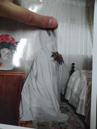 Vestido noiva branco completo manga comprida tam M.