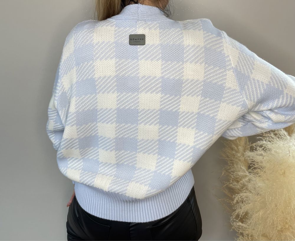 Sweter kardigan oversize Sempre Rozpinany Uni