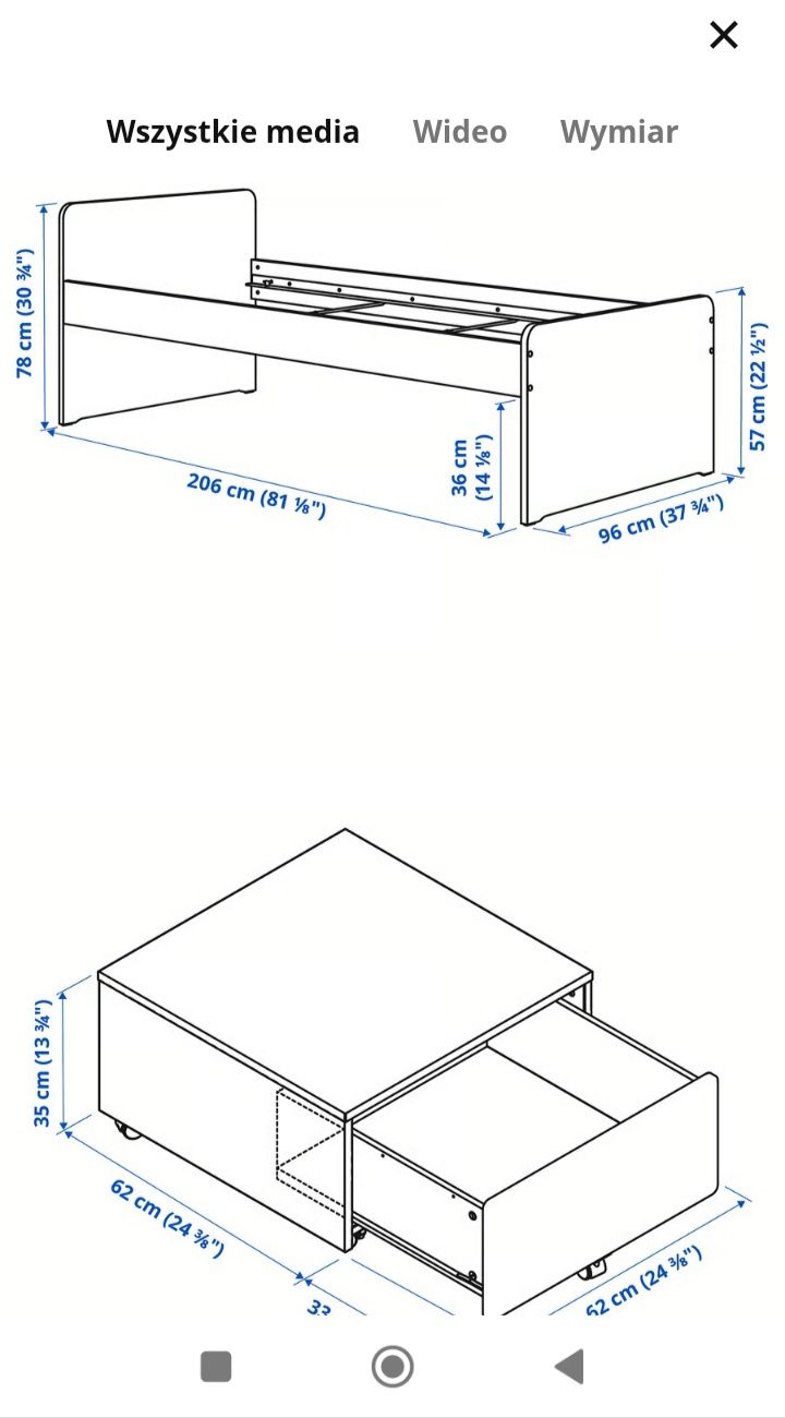Łöżko Ikea  Tylko odbiór osobisty