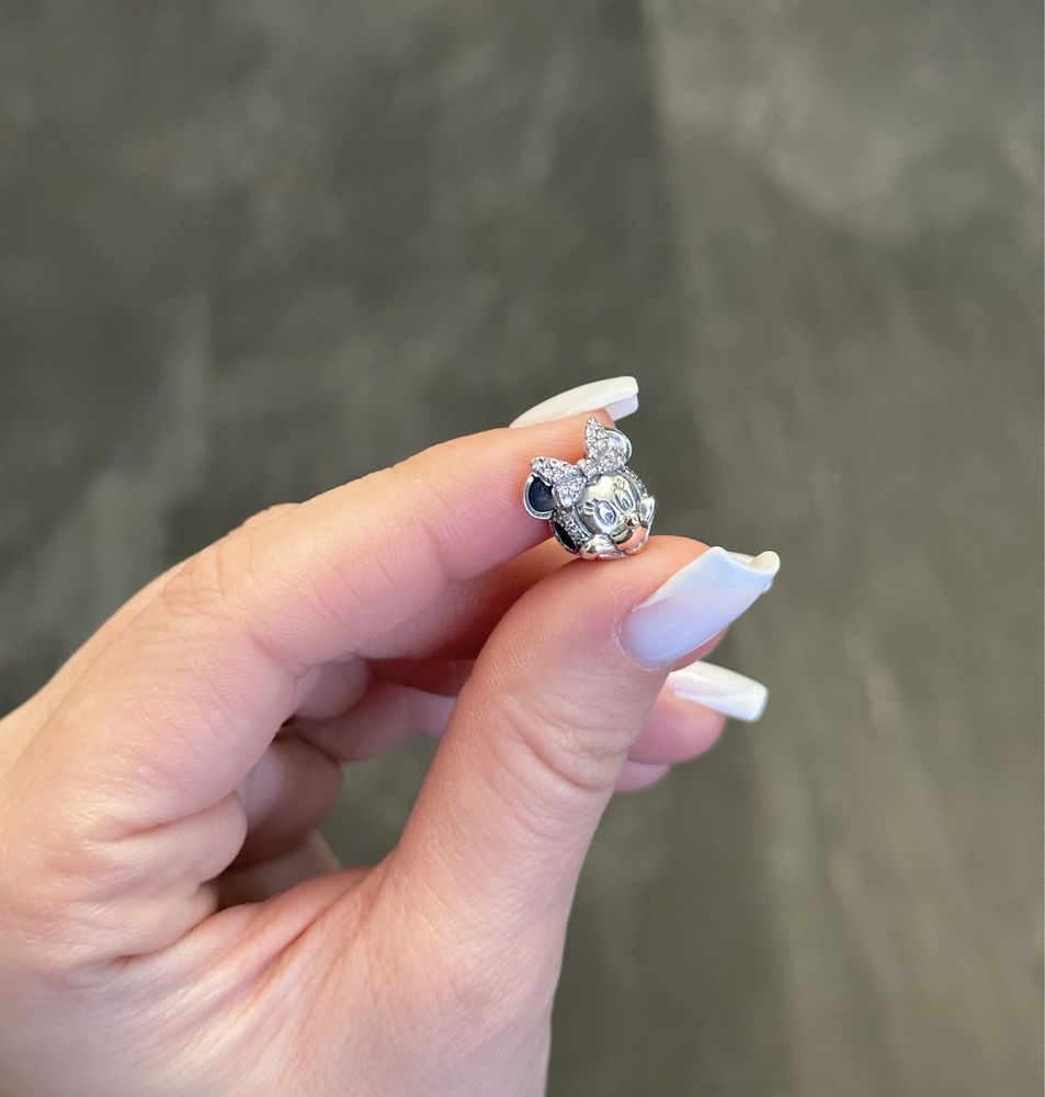 Серебряный шарм клипса Pandora s925 ale Микки Минни Маус