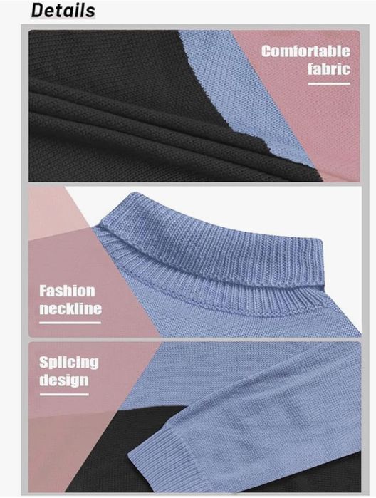Sweter damski rozmiar M, niebiesko czarny, Rayson