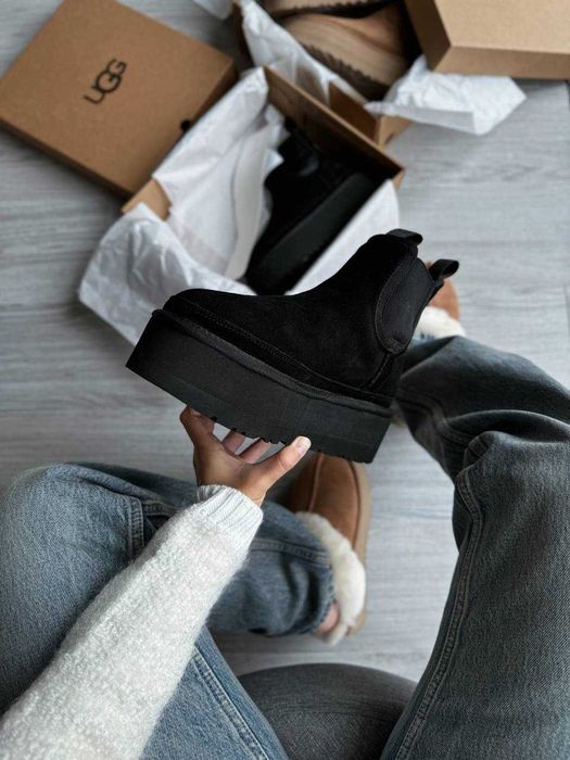 Угги/Угг/Уггі/Уги/Угі/UGG Australia Platform Chelsea Boot Black