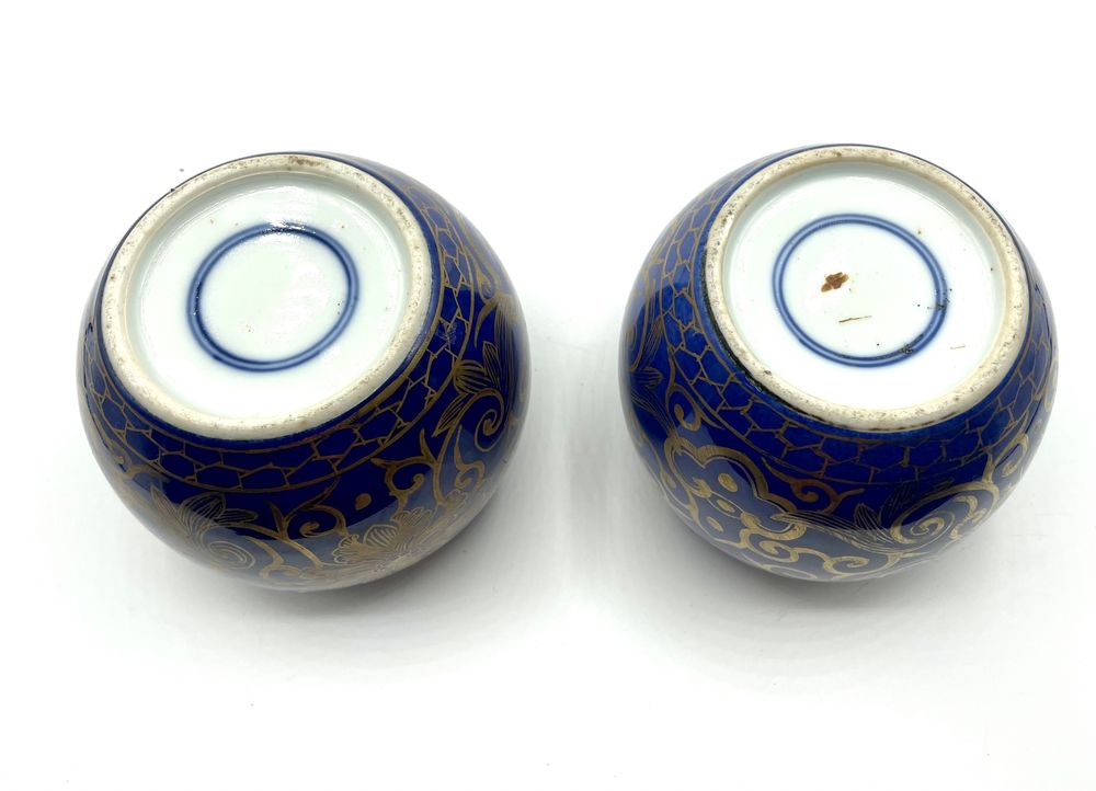 Par de potes porcelana chinesa seculo XIX