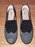 Buty LOFT37 Mokasyny skóra czarno-biale r.38