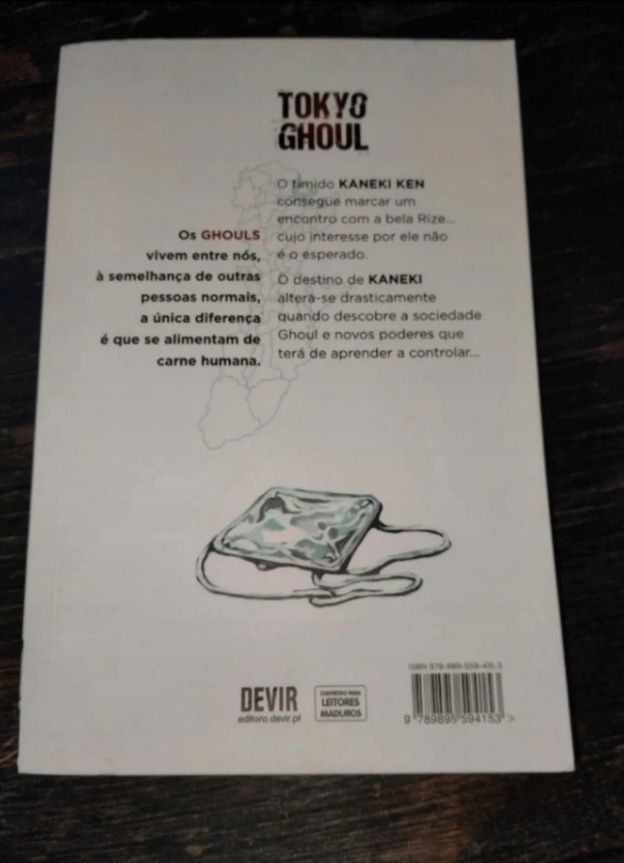 Livro Mangá Tokyo Ghoul Volume 1