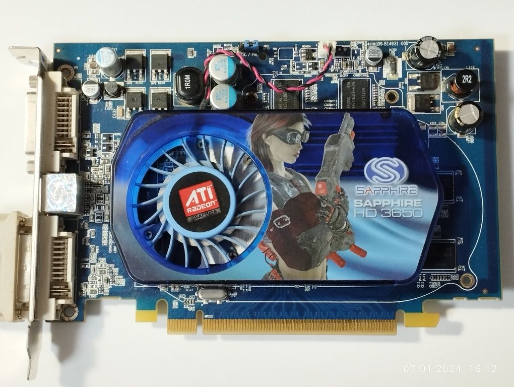 Видеокарта PCI-E ATI Sapphire HD3650 ,512 mb