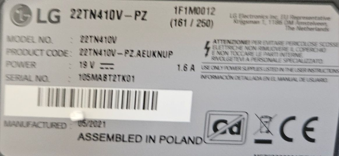 Tv lg led 22" Nova