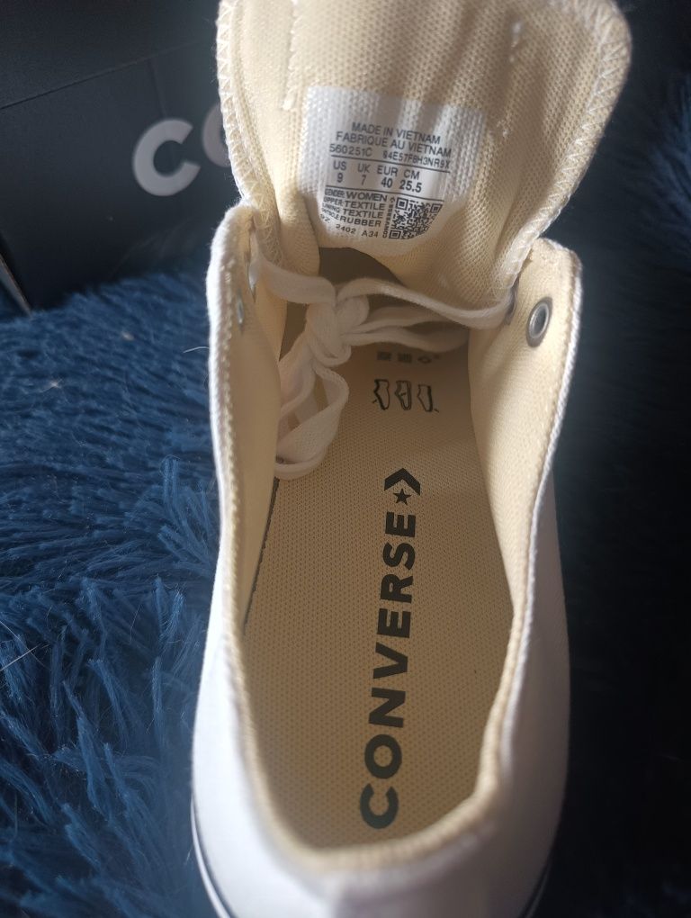 Trampki na platformie converse
