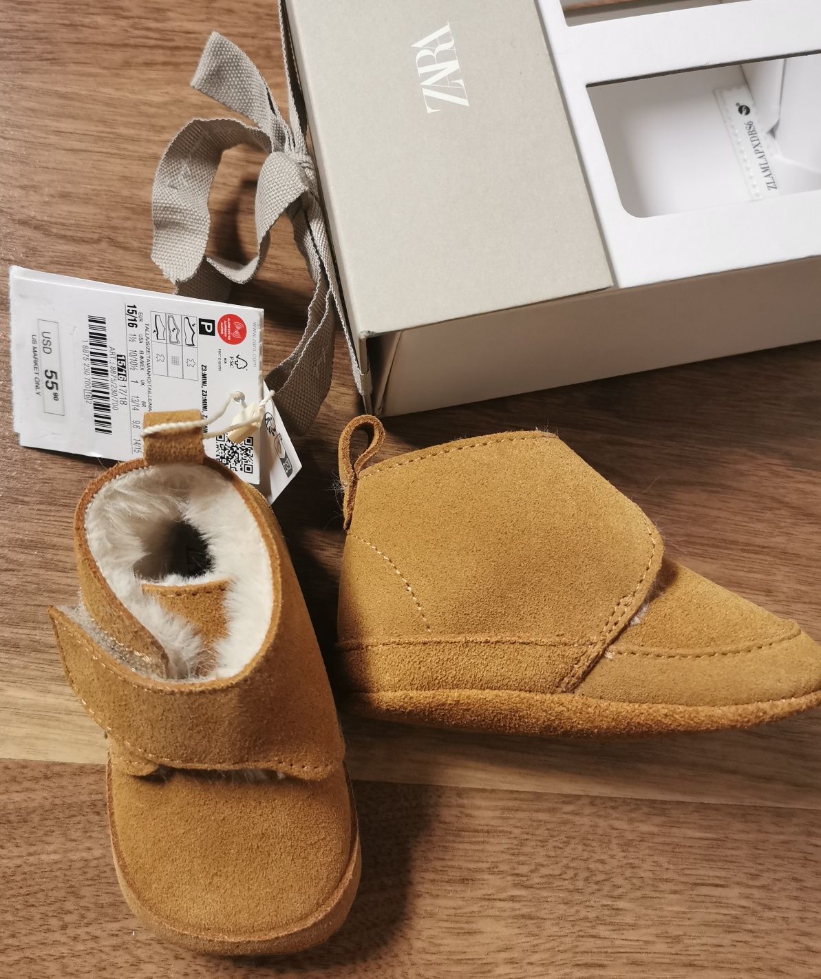 Zara skórzane buty roz. 15/16 (wew. 9.5 cm)