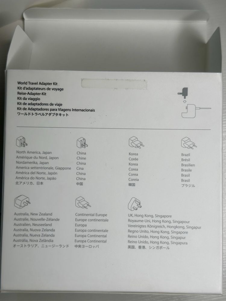 Комплект адаптерів Apple World Travel Adapter Kit