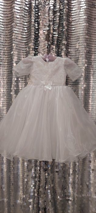 Нові сяючі дитячі новорічні сукні на 3-6 років, сніжинка,зірочка, фея