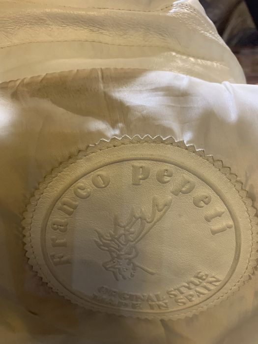 Мужской Кожаный пиджак куртка Franco Pepeti ,Испания 52-54 р.