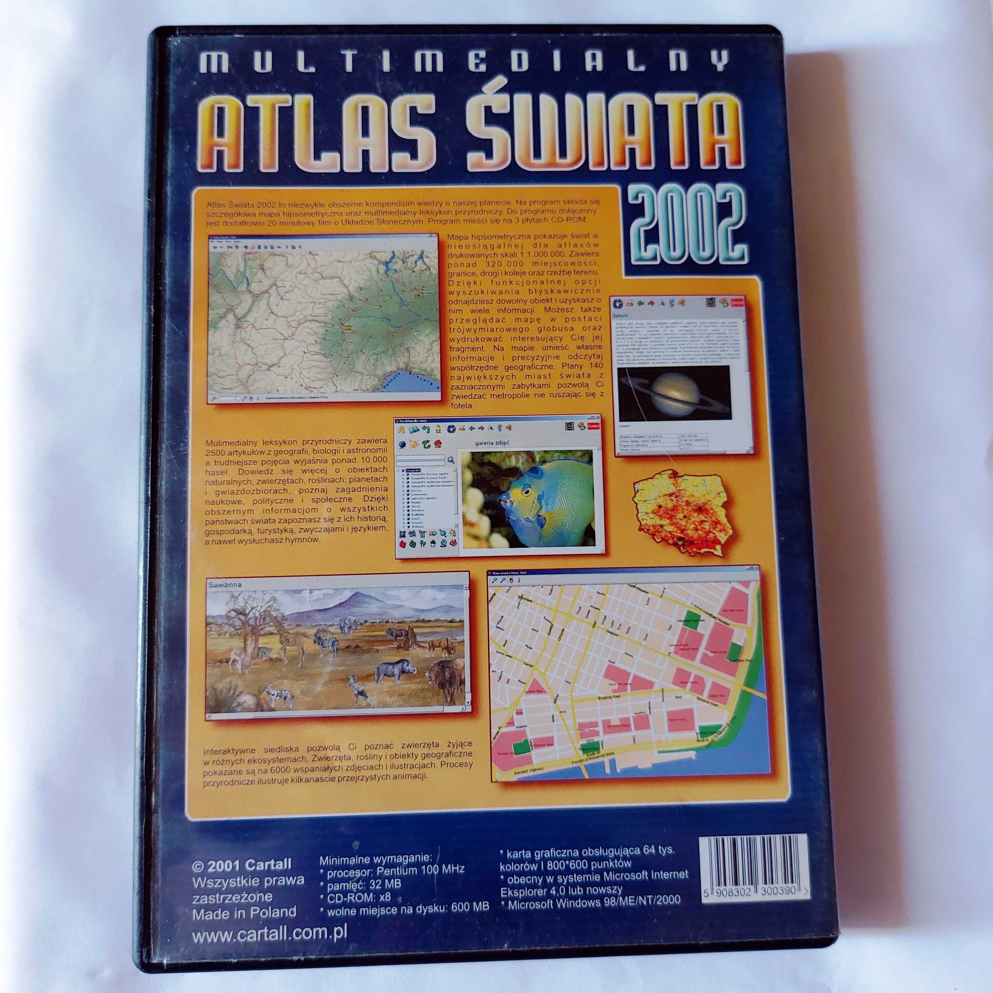 Multimedialny atlas świata 2002 | na komputer PC