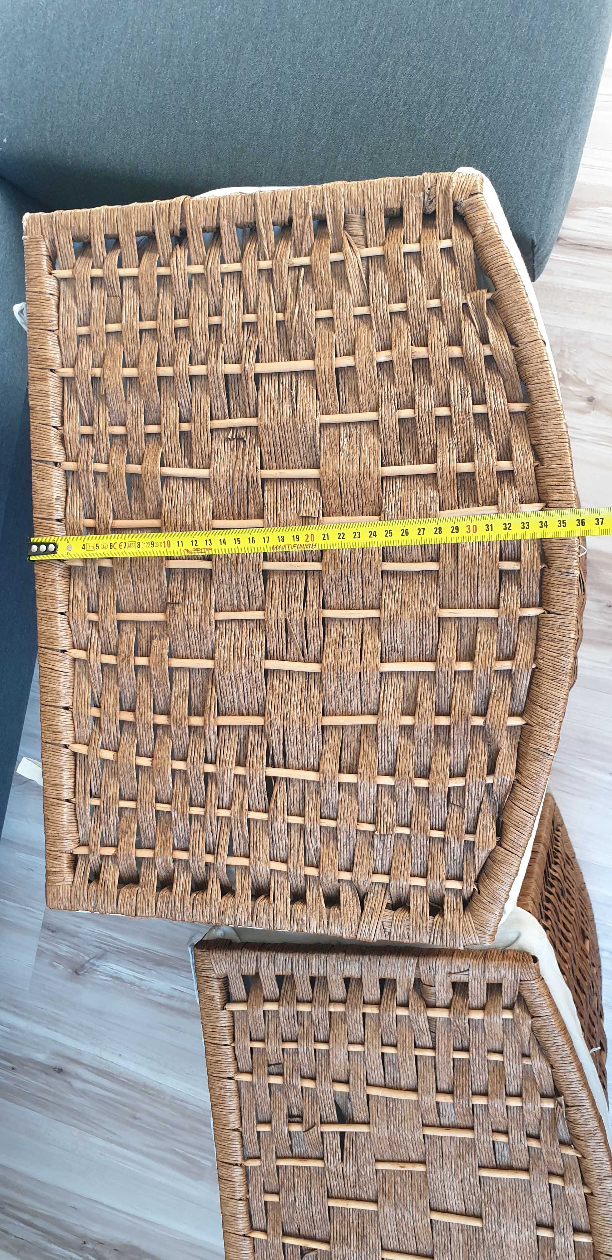 Kosz na pranie z wikliny, eko ratan 2szt.