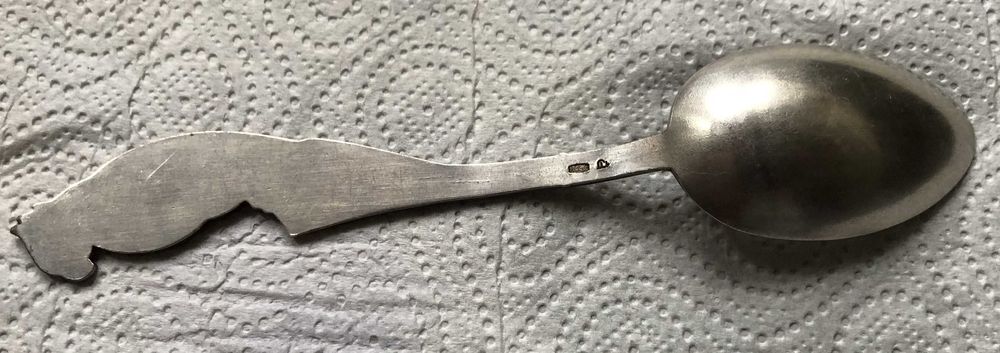 Детская чайная ложка (серебро-916, эмали) - 30,2 г.