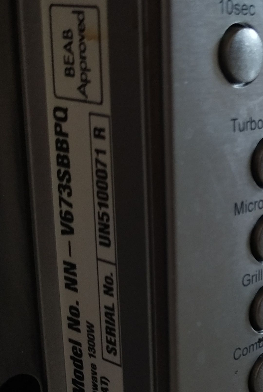 Kuchenka mikrofalowa Panasonic INOX duża z grillem  nie grzeje