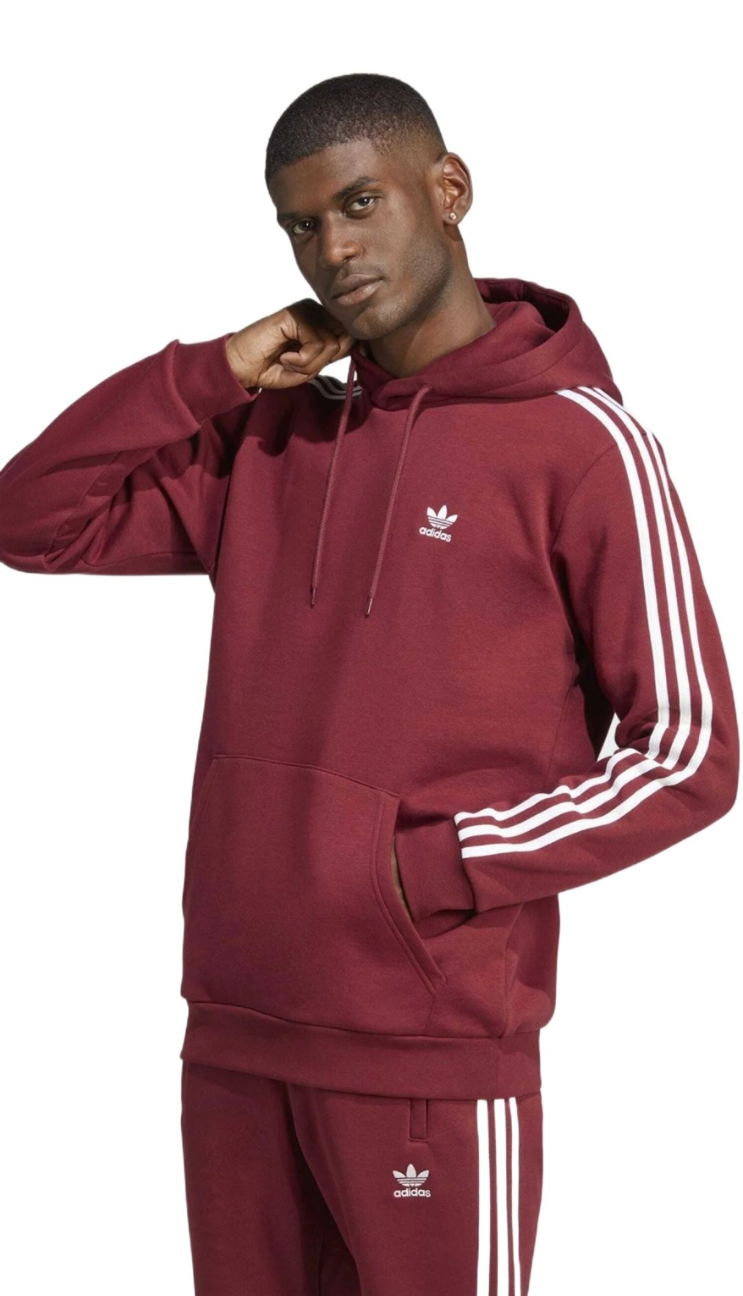 Bluza z kapturem – Adidas Originals – Bordowa (XL)