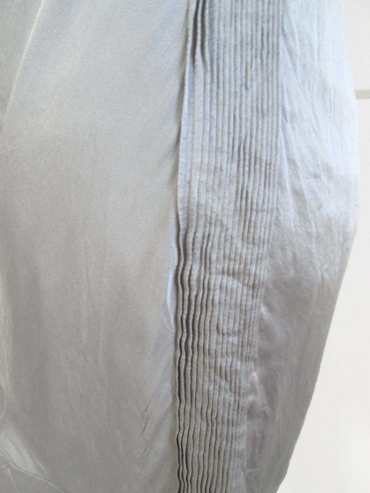 Massimo Dutti szara srebrna sukienka jedwabna jedwab silk S M 36 38