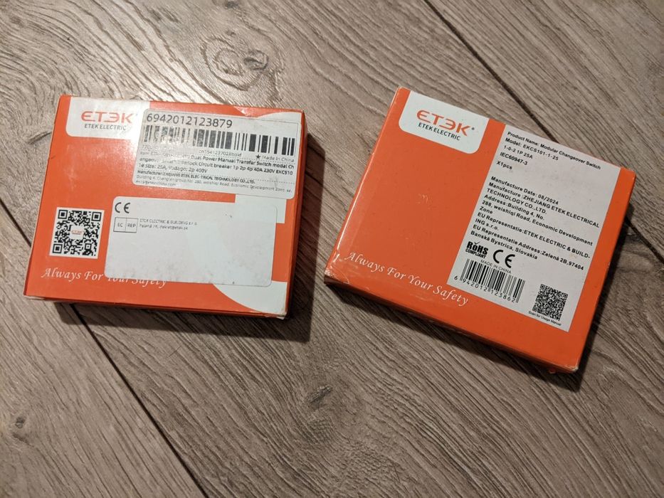 Трьохпозиційний перемикач ETEK 1P / 25A