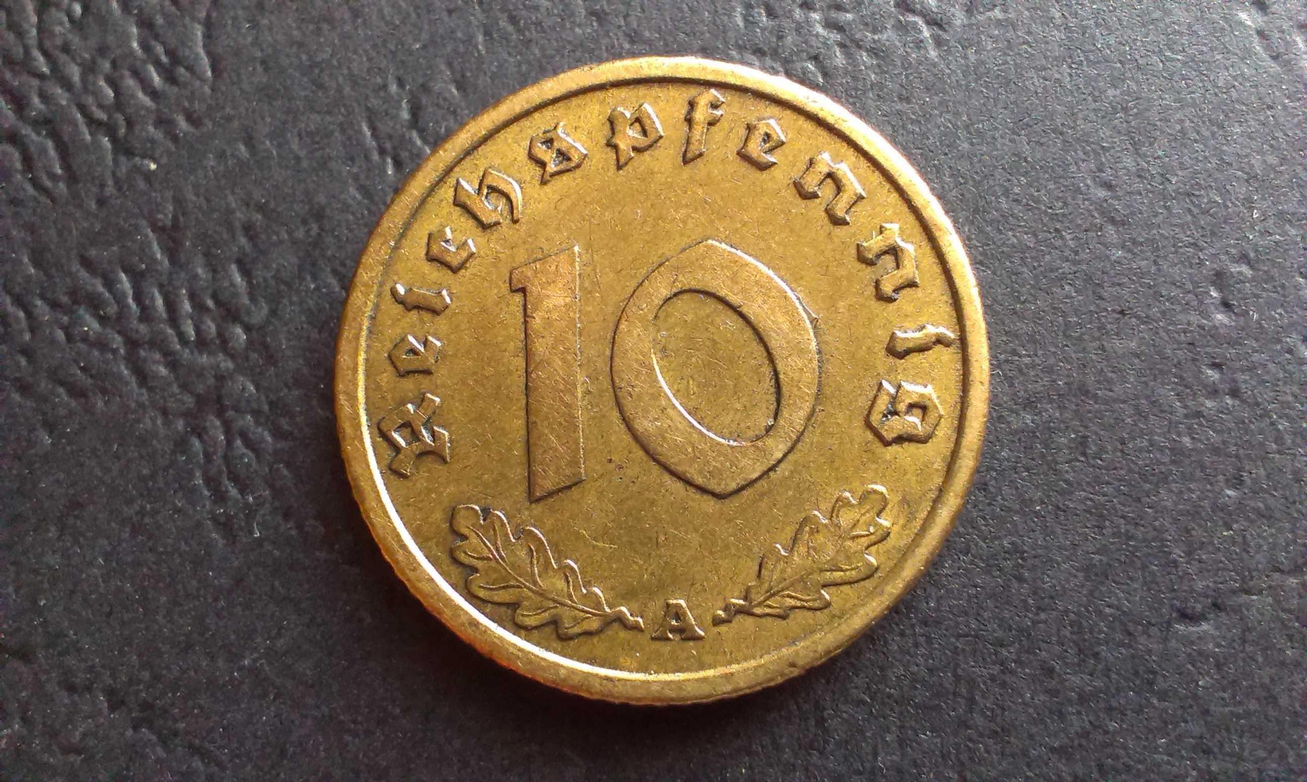 Moneta 10 reichspfennig 1939 A