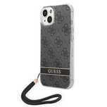 Etui Guess 4G Print Strap Na Iphone 14 Plus - Czarne