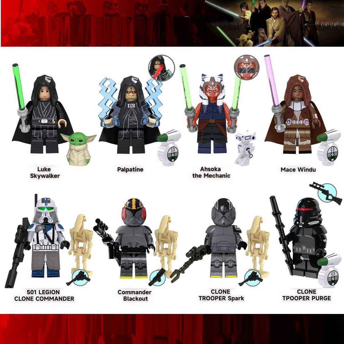 Coleção de bonecos minifiguras Star Wars nº108 (compatíveis Lego)