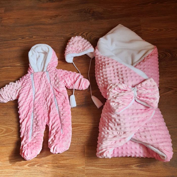 Конверт,комплект на виписку зимовий для дівчинки, розмір 56-62