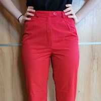 Spodnie Czerwone Lata 80/90 Vintage podwijane nogawki TREND rozmiar M