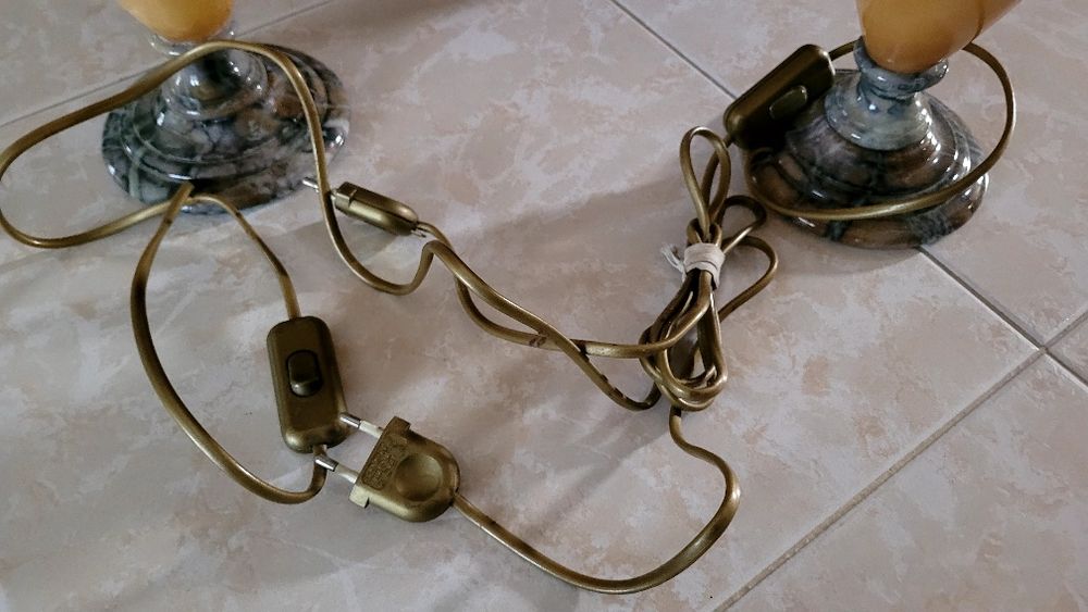 2 candeeiros mármore