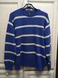 Camisola azul e branca da marca Haga