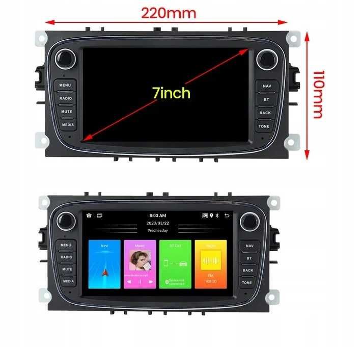 Radio Nawigacja Android CarPlay Ford Mondeo Focus SMAX 2/32GB