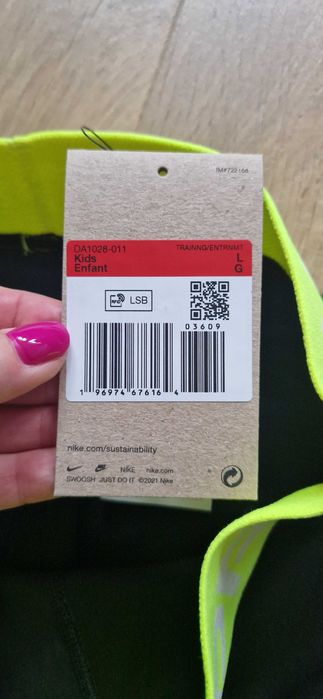 Legginsy getry Nike pro czarne długie nowe 146- 158
