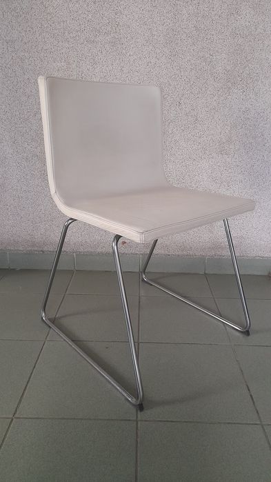 Skórzane krzesło ikea Bernhard
