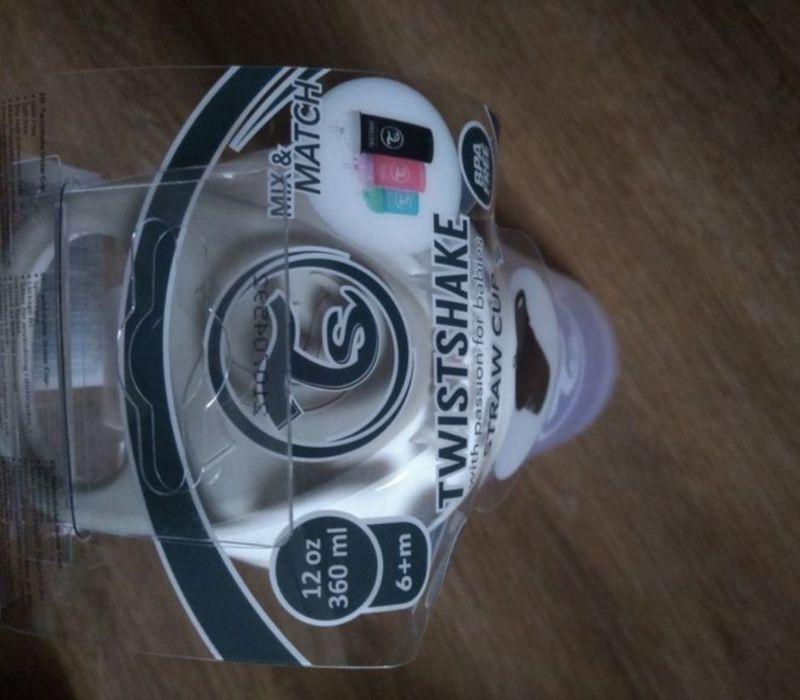 Twistshake straw cup bidon ze słomką biały