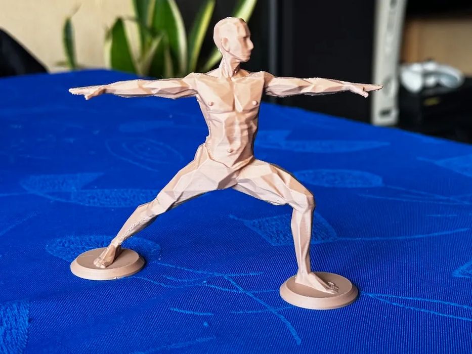 Figura Yoga Homem Posição Guerreiro 2