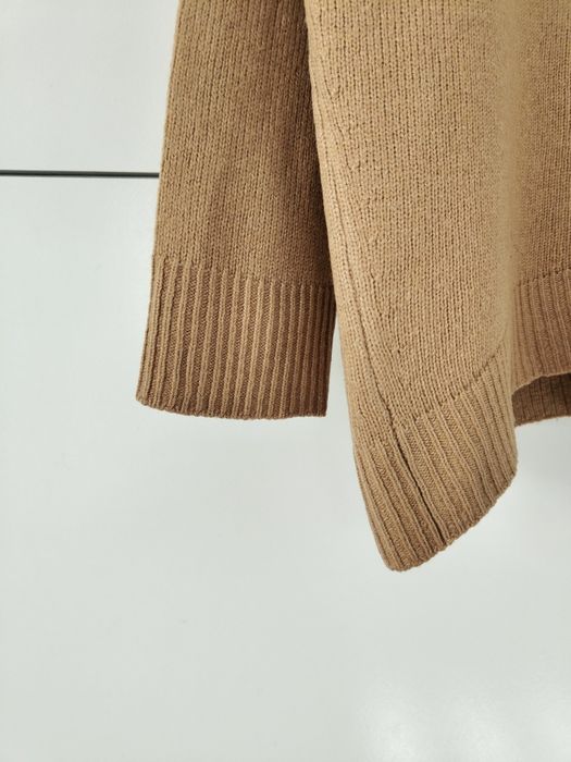 Golf Massimo dutti 38 M brązowy camelowy wełniany wiskozowy kaszmirowy