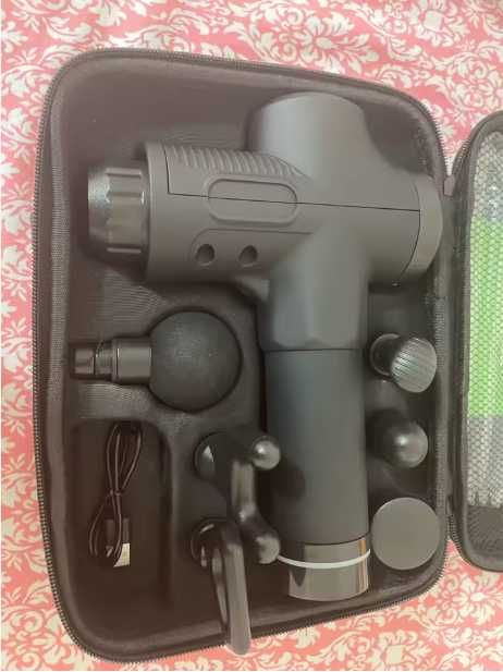 Pistolet do masażu — 30 stopni mocy, USB-C, 6 końcówek, cichy!