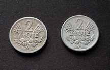 2 złote 1958 , 2 złote 1959 rok
